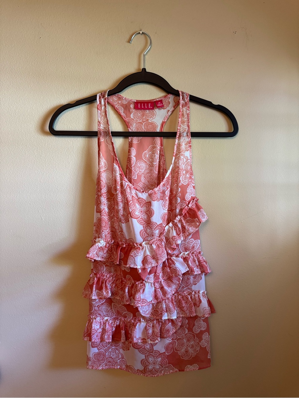 ELLE Floral Ruffle Tank